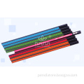 Cheap Stationery Sets of Wooden Striping Pencils with Black Dipping